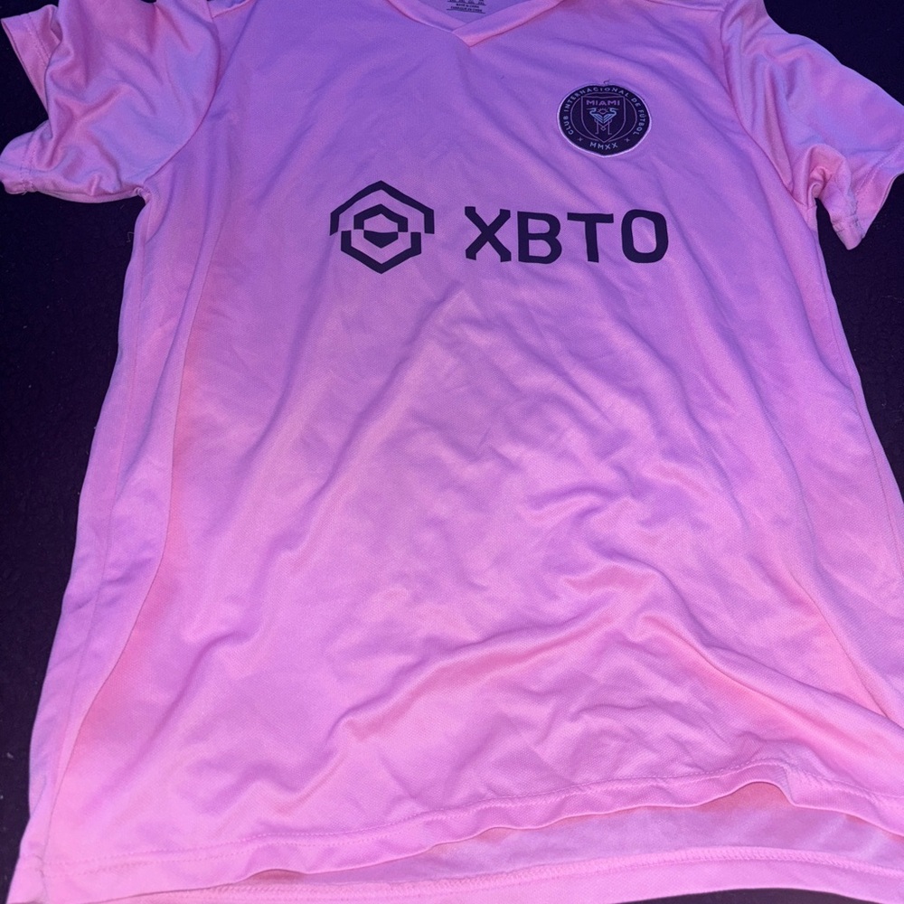 Pink and black XBT0 Lionel Messi Jersey